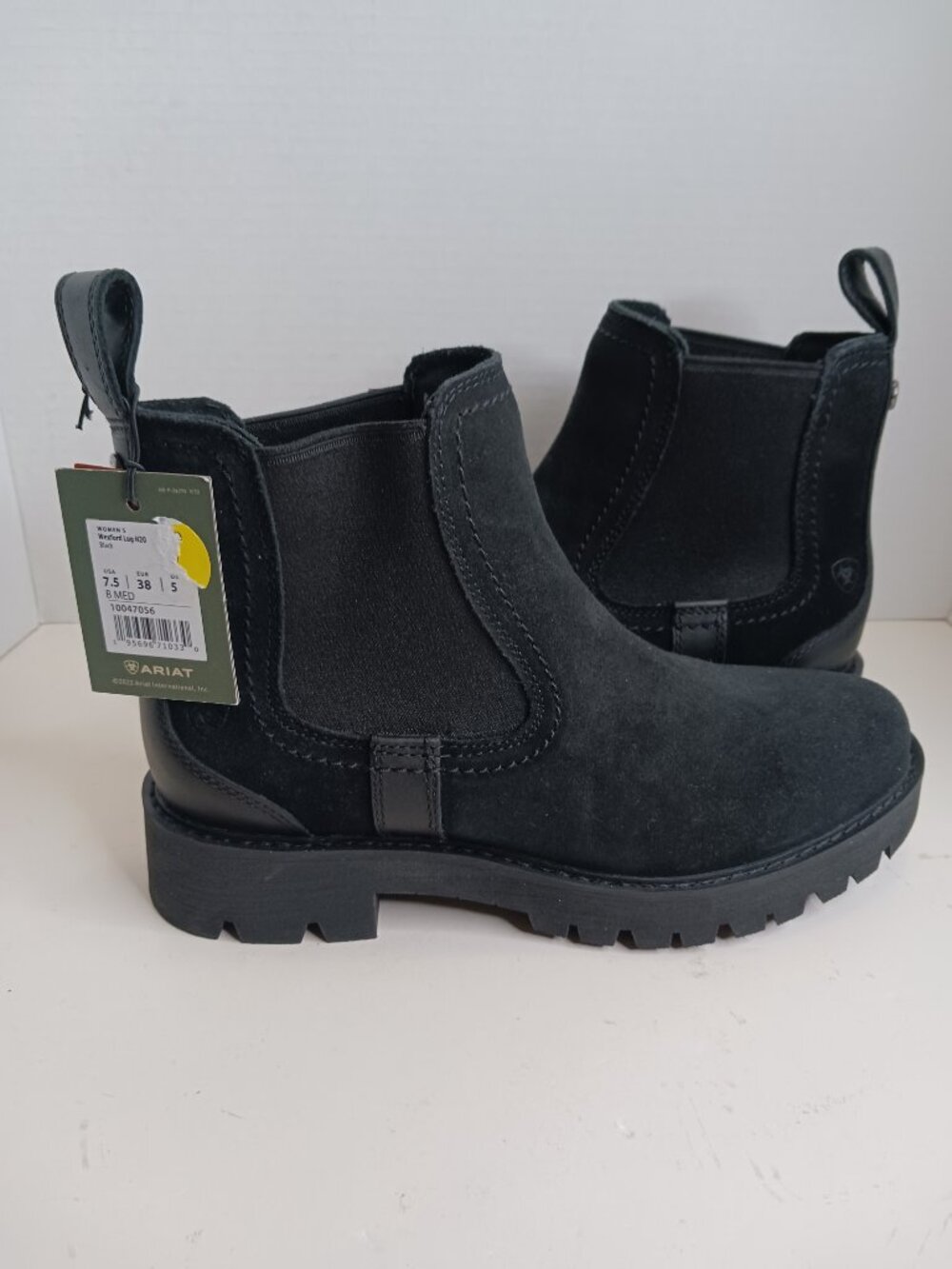 Ariat Wexford Waterproof Lug Black Leather Boot Women's size 7.5B